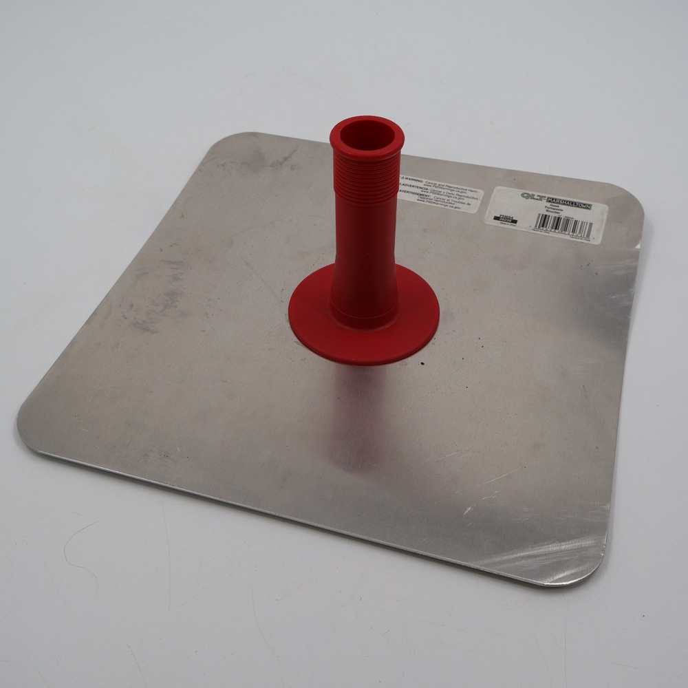 Marshalltown QLT Plastering Hawk 12in Silver Red Aluminum Masonry Tool PH694